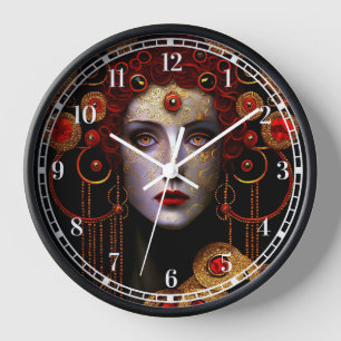 Horloge Klimt Inspirée Déesse Reine