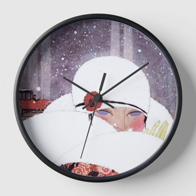 HORLOGE LA NEIGE, LA BEAUTÉ D'HIVER (Recto)