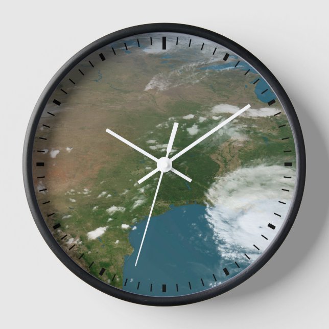 Horloge La Planète Panoramique Terre Et Les Etats-Unis. (Recto)