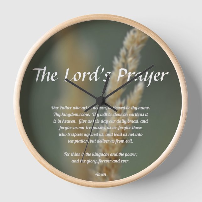 Horloge La prière du Seigneur (Recto)