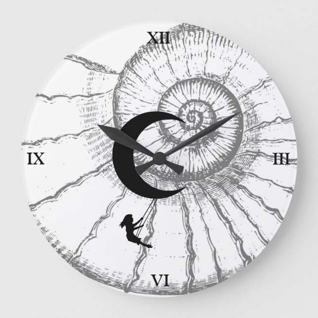 Horloge "La Roue du Temps" Große Wanduhr (Vorderseite)