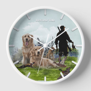 Horloge Labrador, chasse au canard 