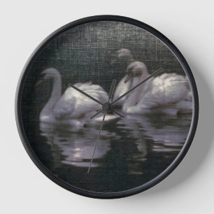 Horloge Lac des cygnes au clair de lune