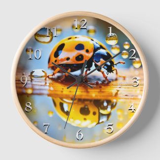 Horloge Ladybug sous la pluie