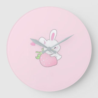 Horloge lapin mignon Kawaii - Rose pastel