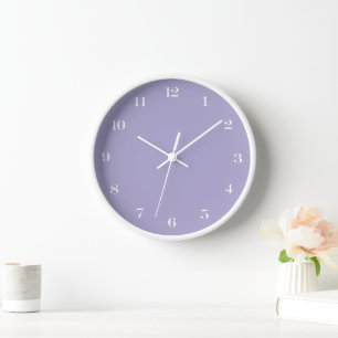 Horloge Lavande chic minimaliste moderne et blanc