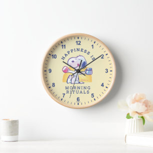 Horloge Le bonheur, c'est les rituels du matin