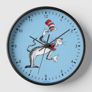 Horloge Le Chat Chapeauté S'incline