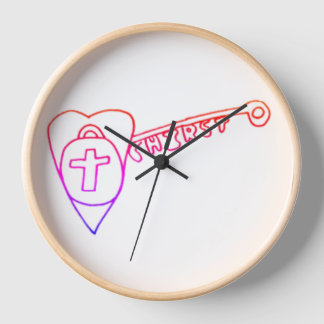 Horloge Le Christ est la clé de l'horloge ronde