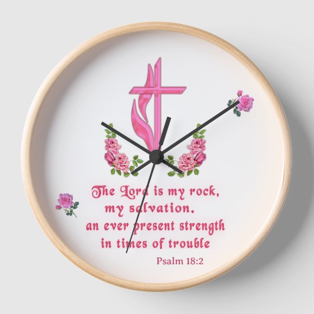 Horloge Le Seigneur est mon rocher (Recto)