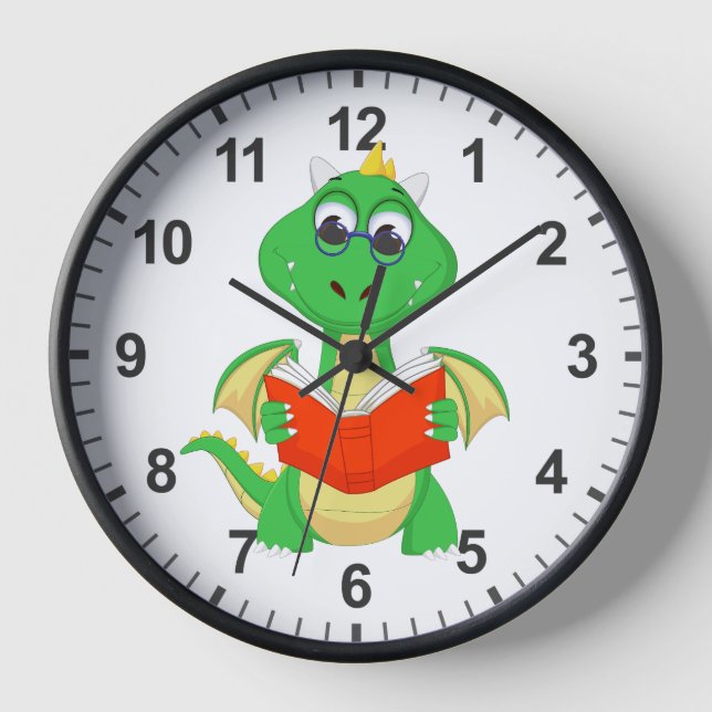 Horloge Lecture amusante du livre - ver de livre (Recto)
