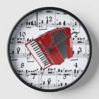 Let's Polka, accordéon rouge sur partitions