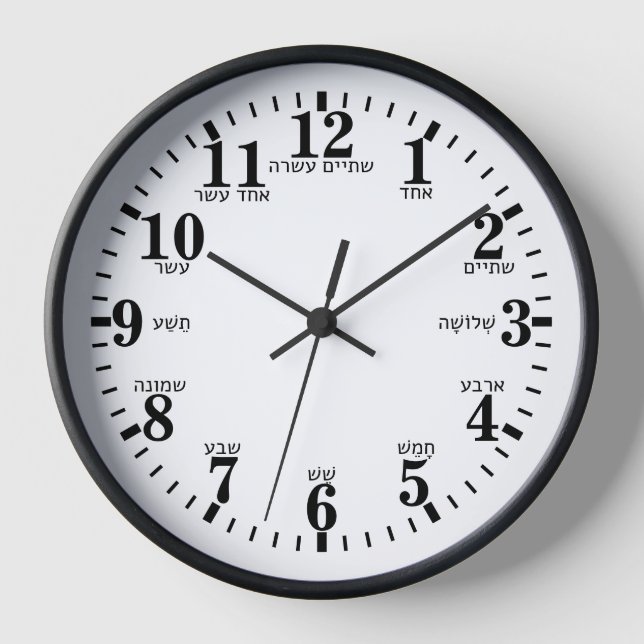 HORLOGE LETTRE HÉBRAÏQUE (Recto)