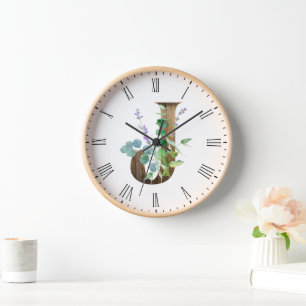 Horloge LETTRE JOLIE rustique J BOIS CACHETTE