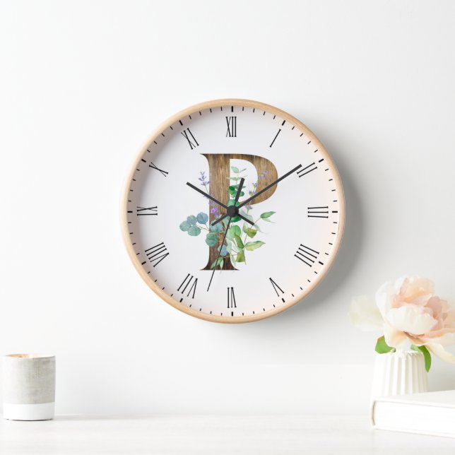Horloge LETTRE PEU Rustique P CHAQUE CADRE EN Bois (Maison)