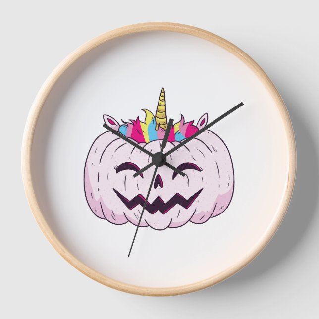 Horloge licorne d'Halloween (Recto)