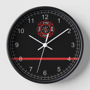 Horloge Ligne rouge mince