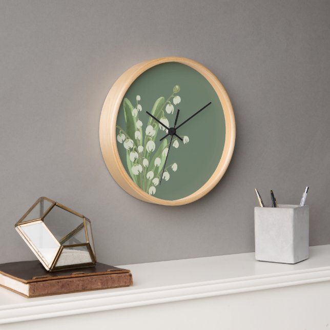 Horloge Lily De La Vallée Florale (Bureau)