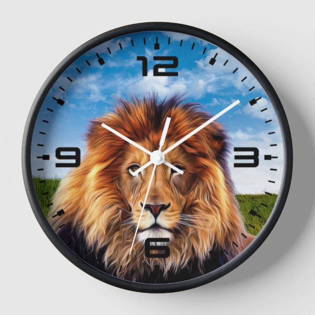 Horloge Lion le roi de la forêt (Recto)