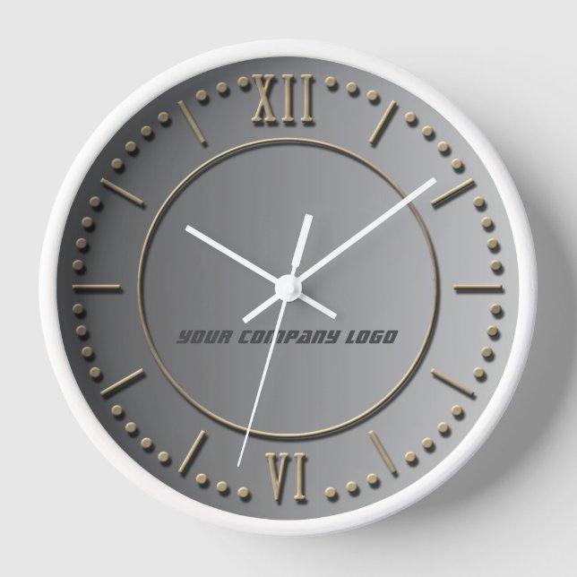 Horloge LOGO DE YOUR COMPANY, personalized,add your text (Recto)