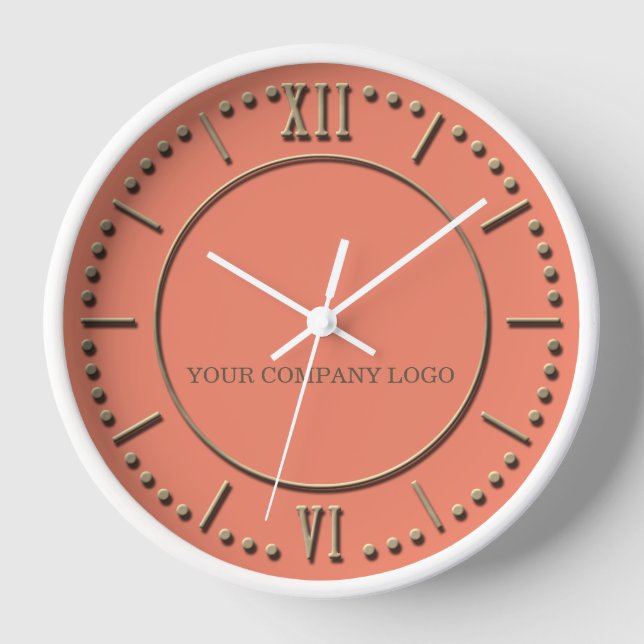 Horloge LOGO DE YOUR COMPANY, personalized,add your text (Recto)