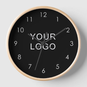 Horloge Logo d'entreprise professionnelle moderne Noir