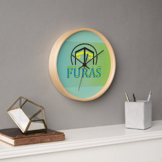 Horloge Logo FURAS arabe moderne - Moyen-Orient futuriste