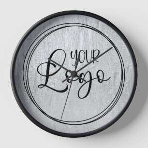 Horloge Logo Texture Glam Argent