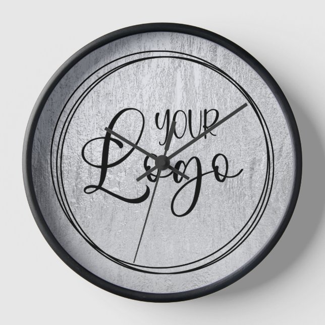 Horloge Logo Texture Glam Argent (Recto)