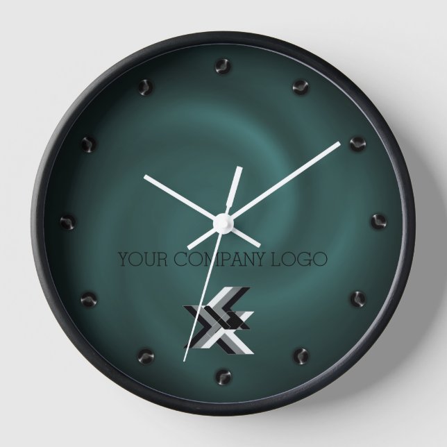 Horloge LOGO YOUR COMPANY, personalized, add your text lar (Recto)
