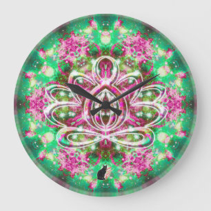 Horloge lumineuse de Lotus de zen