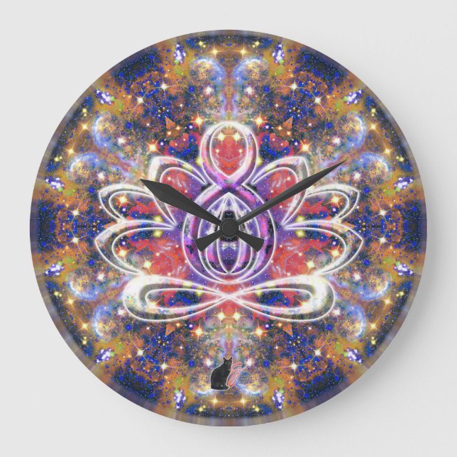Horloge Lustré Zen Lotus (Recto)