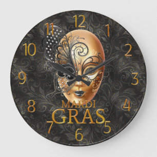 Horloge Mardi Gras, Masque Papillon Mardi Gras