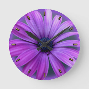 Horloge marguerite mauve marguerite bleu cadenas