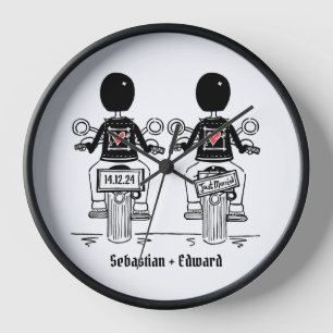Horloge Mariage motocyclette Grooms
