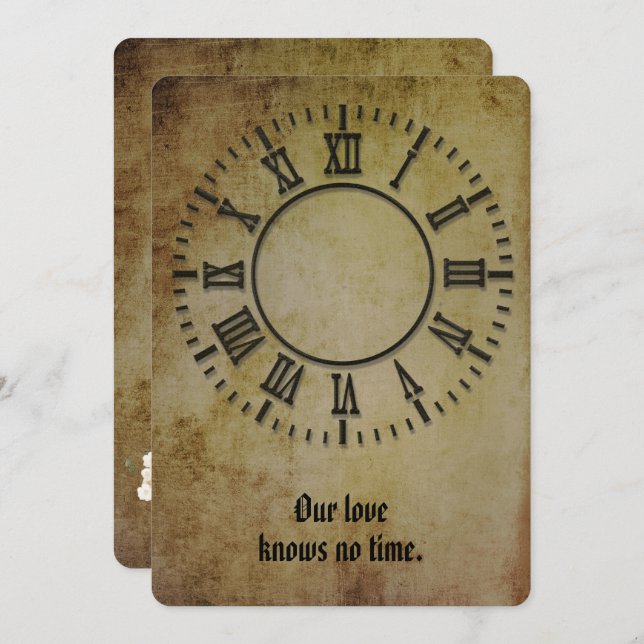 horloge mariage sans invitation à main (Devant / Derrière)