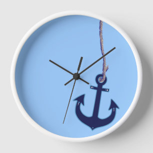 Horloge marine anchor nautical home decor