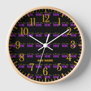 HORLOGE MARQUE VERIFIEE NOIRE PERSONNALISABLE MODERNE ET C