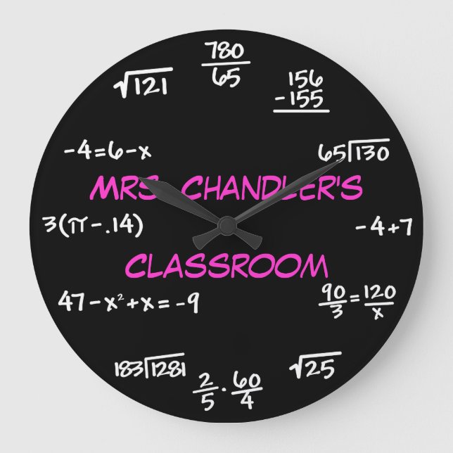 Horloge mathématique du tableau de bord de l'ensei (Recto)