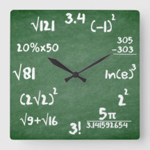 Horloge mathématique pour les amateurs de mathémat