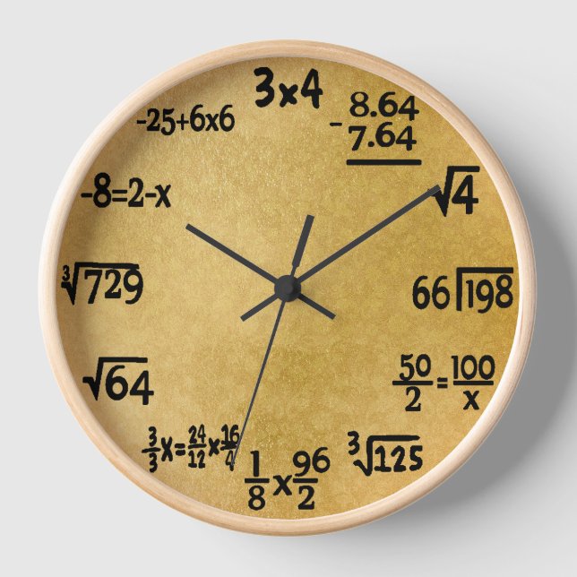 Horloge Mathématiques (Recto)