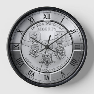 Horloge Médaille D'Honneur Dollar D'Argent Commémoratif ~ 