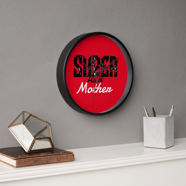Horloge Mes gens préférés m'appellent maman, personnalisen (Bureau)