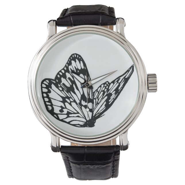 horloge met vlinder armbanduhr (Vorderseite)