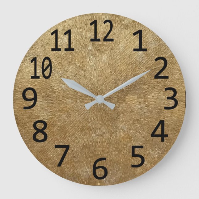 Horloge métallique Motif circulaire à lunettes d'o (Recto)