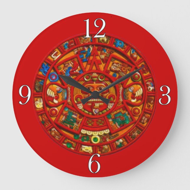 Horloge mexicaine aztèque d'histoire de calendrier (Recto)