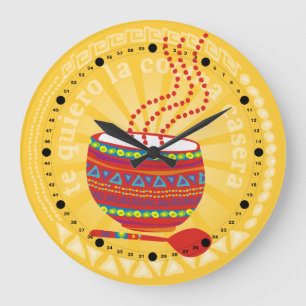 Horloge mexicaine de cuisine de bol de nourriture