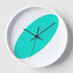 Horloge Mid Century Moderne Aqua Curve Arrière - plan blan