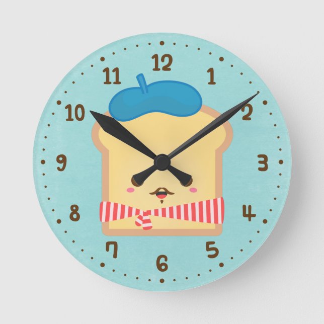 Horloge mignonne de décor de pièce d'humour de (Recto)