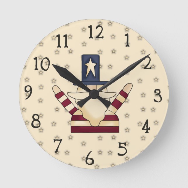 Horloge mignonne du mur Americana (Recto)